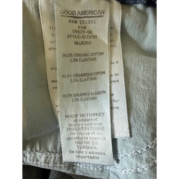 Good American Good Legs Skinny Cropped Jeans in Blue260 Womens Size 14/32 - Picture 10 of 11